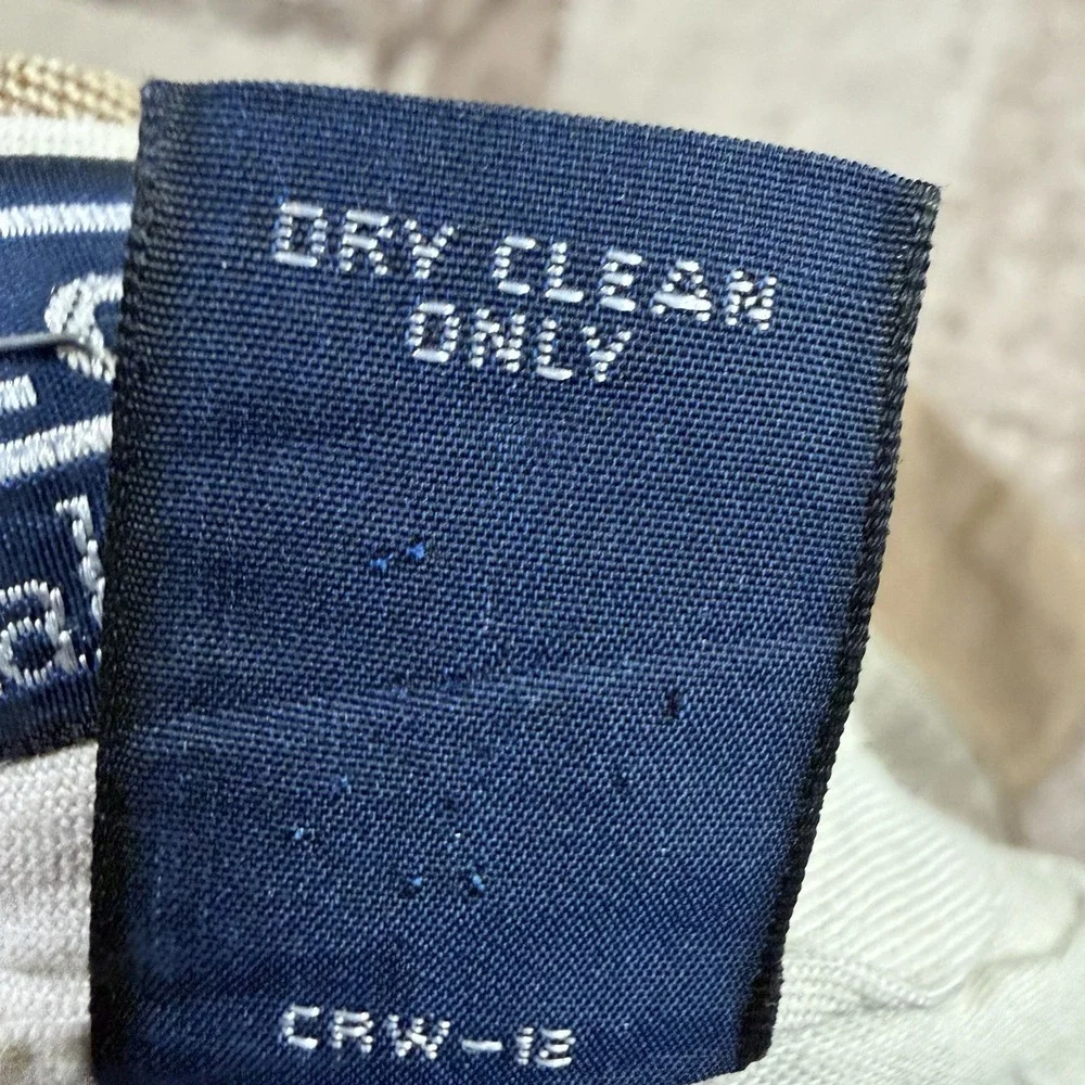 VTG Polo Ralph Lauren Dress Pants Mens 36x31 Brown Linen Blend Pleated Preppy